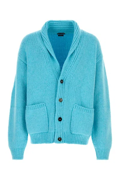 TOM FORD CARDIGAN IN CASHMERE AZZURRO UOMO