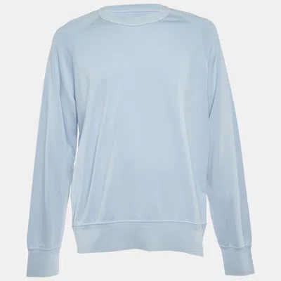 Pre-owned Tom Ford Light Blue Cotton Crew Neck Sweatshirt 4xl