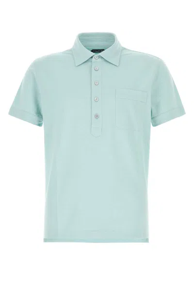 Tom Ford Light Blue Piquet Polo Shirt