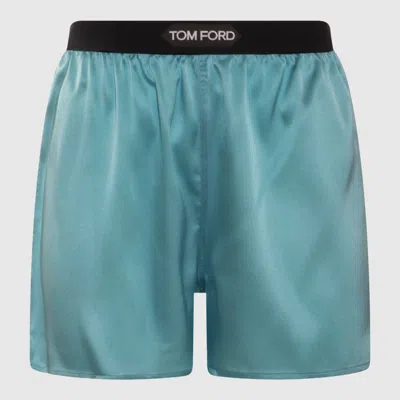 TOM FORD LIGHT BLUE SILK SHORT