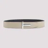 Tom Ford T-logo Leather Belt In Light Brown