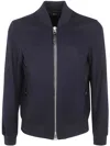 Tom Ford Collar Elasticized Bomber Jacket With Raglan Sleeves In Blue