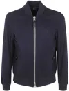 Tom Ford Collar Elasticized Bomber Jacket With Raglan Sleeves In Navy
