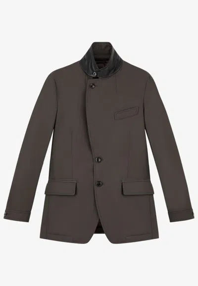 Tom Ford Light-fill Sartorial Blazer In Ebony