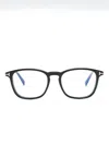 Tom Ford Light-filtering Round-frame Glasses In Black
