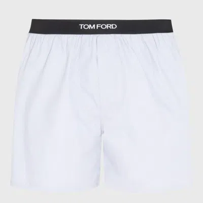 Tom Ford Light Grey Cotton Boxers In White