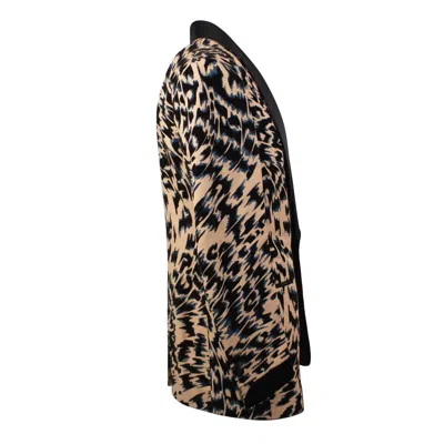 Tom Ford Light Orange And Black Fur Pattern Suit Jacket