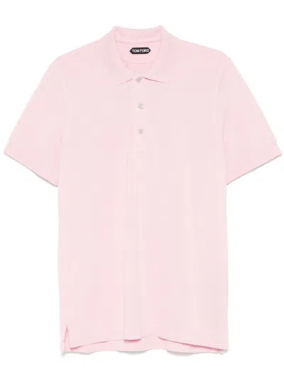 Tom Ford Light Pink Pique Polo