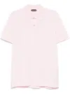 Tom Ford Light Pink Polo Shirt With Front Button Placket In Pink