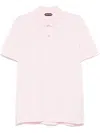 Tom Ford Light Pink Polo Shirt With Front Button Placket In Pink