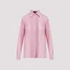 Tom Ford Fluid Semi-transparent Blouse In Pink & Purple