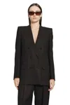 Tom Ford Light Virgin Wool Double-breasted Blazer In Brown