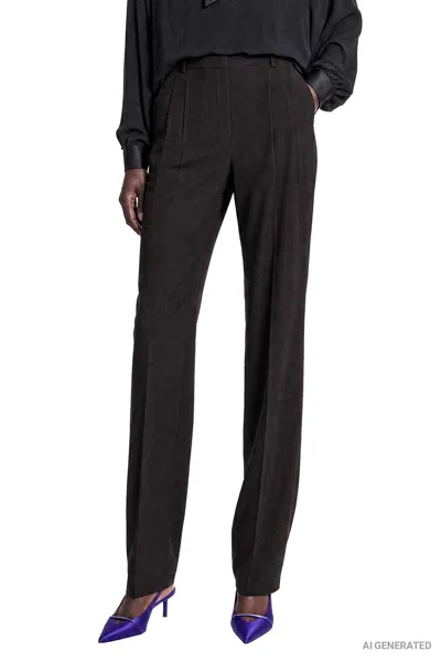 Tom Ford Light Virgin Wool Tailored Trousers In Brown