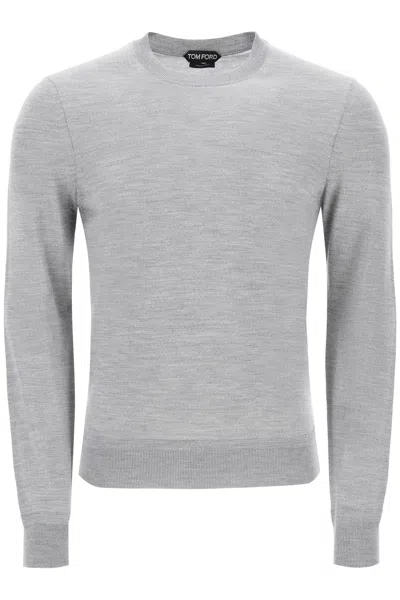 Tom Ford Light Wool Sweater In Light Grey (grey)