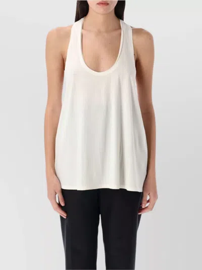 Tom Ford Lightweight Racerback Scoop Neck Sleeveless Top In Black