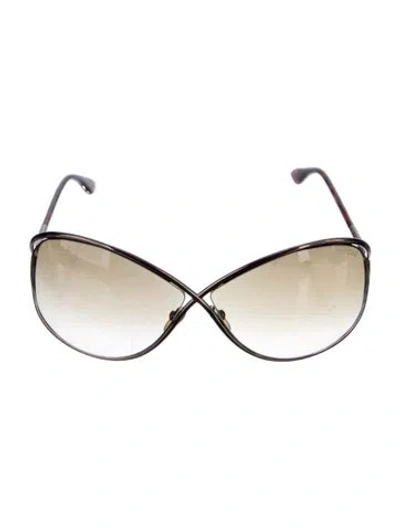 Pre-owned Tom Ford Lilliana Oversize Sunglasses In Gray