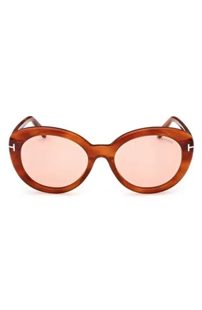 TOM FORD TOM FORD LILY-02 55MM TINTED CAT EYE SUNGLASSES