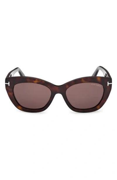 Tom Ford Linda 53mm Butterfly Sunglasses