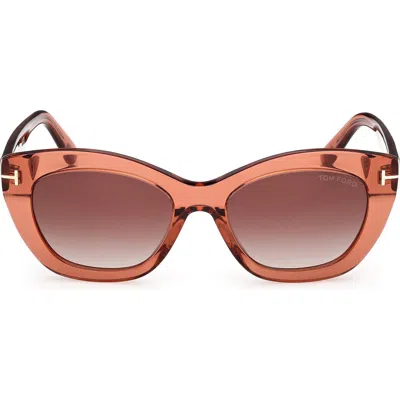 Tom Ford Linda 53mm Butterfly Sunglasses
