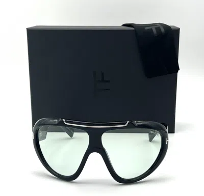 Pre-owned Tom Ford Linden Ft1094 01n Black / Green Photochromic Sunglasses Tf1094