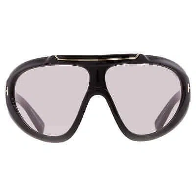 Pre-owned Tom Ford Linden Violet Photchromatic Shield Men's Sunglasses Ft1094 01y 72 In Purple