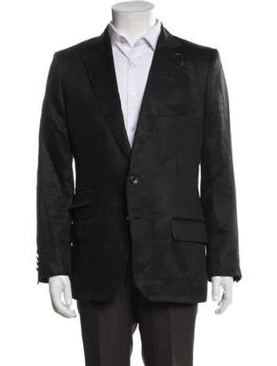 Pre-owned Tom Ford Linen Blazer In Black
