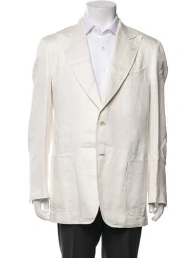 Pre-owned Tom Ford Linen Blazer In Neutrals