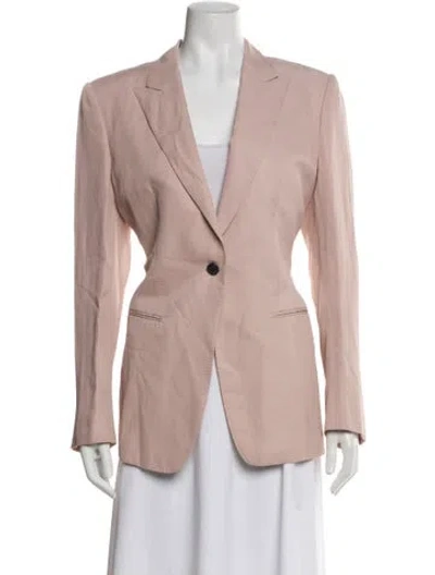 Pre-owned Tom Ford Linen Blazer In Pink