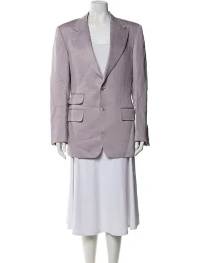 Pre-owned Tom Ford Linen Blazer In Purple