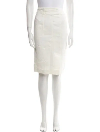 Pre-owned Tom Ford Linen Knee-length Skirt In Neutral