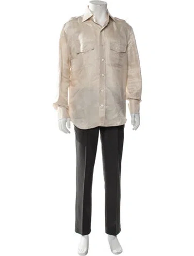 Pre-owned Tom Ford Linen Long Sleeve Shirt In Neutral