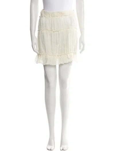 Pre-owned Tom Ford Linen Mini Skirt In Neutral