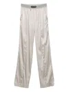 Tom Ford Silk Pants Pajama Elastic Waistband In Neutral
