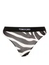 Tom Ford Optical Zebra Printed Modal Signature Thong In Multi