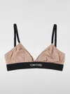 Tom Ford Logo-print Triangle Bra In Pink