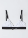 Tom Ford Classic Triangle Signature Bra With Adjustable Straps In White