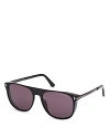 Tom Ford Lionel 2 Square Sunglasses, 55mm In Black/purple Solid