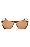 Tom Ford Lionel Brown Square Men's Sunglasses Ft1105 55e 55 In Blonde Havana Rose Gold
