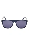 TOM FORD LIONEL 55MM SQUARE SUNGLASSES