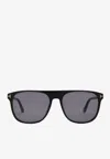 Tom Ford Womens Black Tr001836 Lionel Square-frame Acetate Sunglasses In Gray