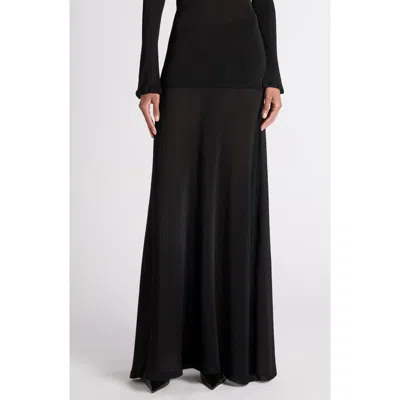 Tom Ford Liquid Viscose Blend A-line Maxi Skirt In Black
