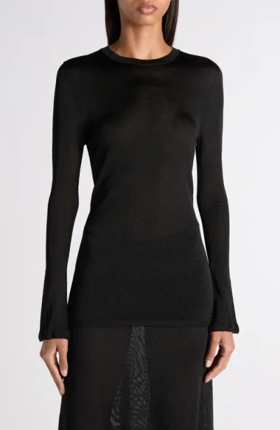 Tom Ford Liquid Viscose Sweater In Black