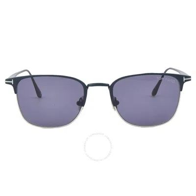 Tom Ford Liv Blue Square Men's Sunglasses Ft0851 91v 52