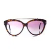 Tom Ford Livia Sunglasses With Tortoise Print In Brown