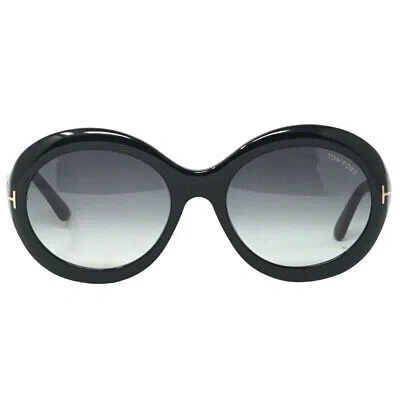 Pre-owned Tom Ford Liya-02 Ft0918 01b Black Sunglasses