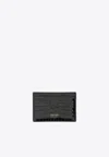 Tom Ford Lizard-effect Leather Cardholder In Black