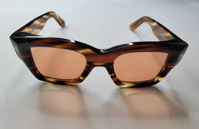 Pre-owned Tom Ford Llias Tf1154 55e Striated Havana W Brown Photochromic Lens Sunglasses In Gray