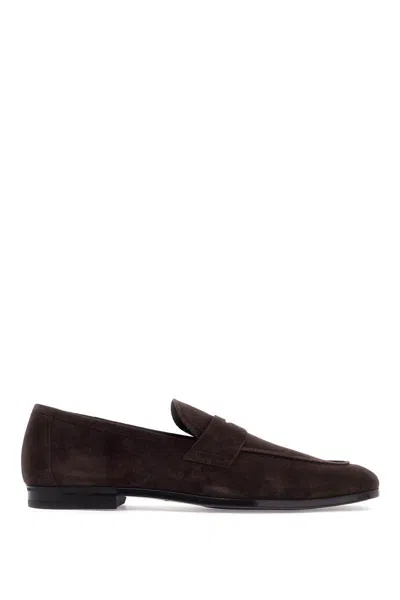 Tom Ford Suede Loafers In Brown