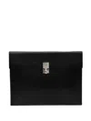 Tom Ford Lock Briefcase In Black