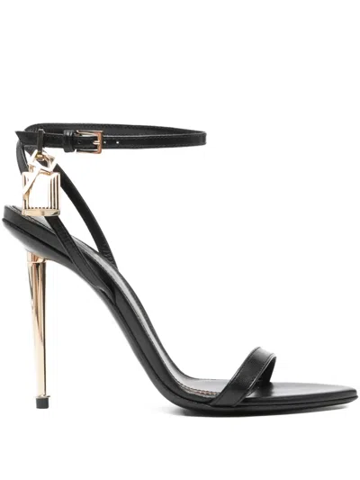 Tom Ford Lock-detail Sandals In Black